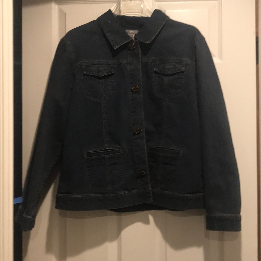 JJill Petite Jean Jacket Size Large - Picture 1 of 8